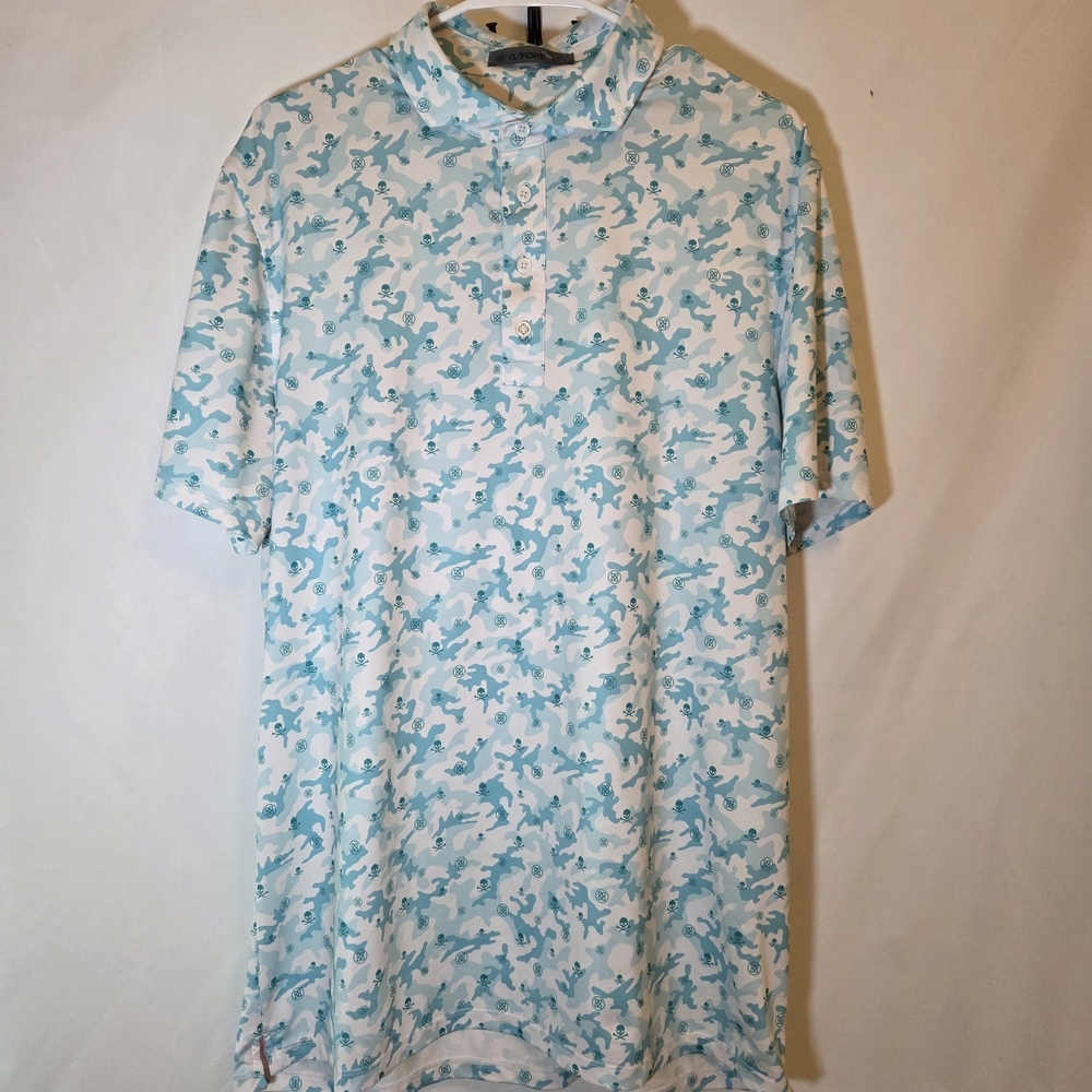 G Force Golf Polo Men's Large Light Blue Polo Shirt #156